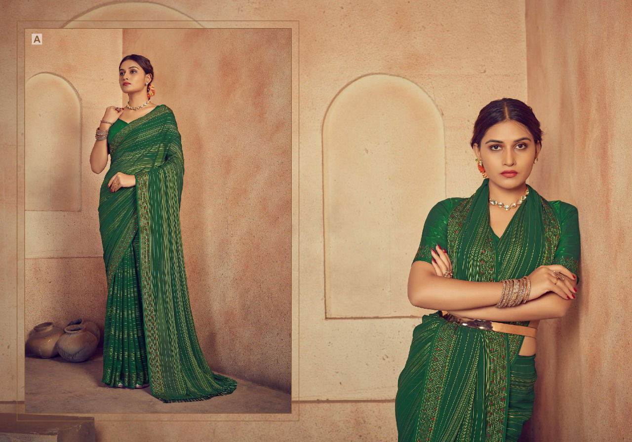 Ynf Chinaya Swarovski New Stylish Fancy Party Wear Viscose Lining Latest Saree